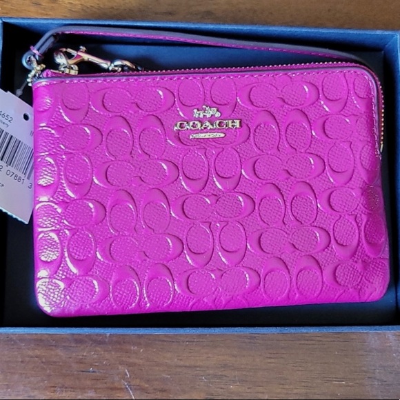 🆕COACH-Corner Zip Wristlet Wallet Clutch-NEW - Picture 2 of 6